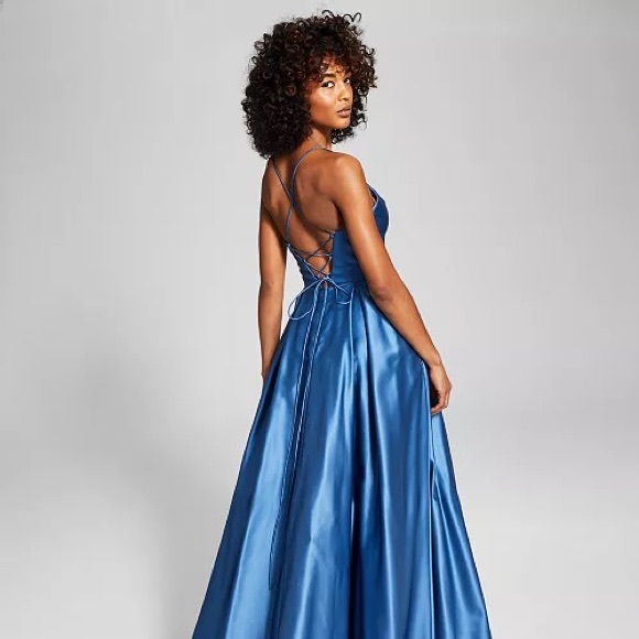 Blondie Nites Cross Back Prom Dress - Picture 3 of 5